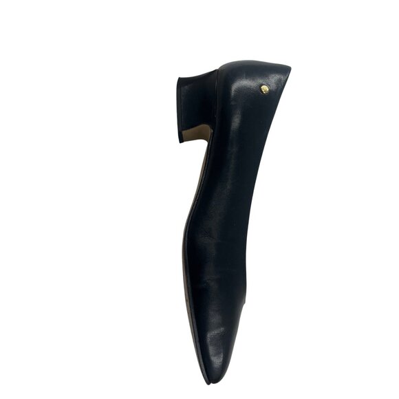 Etienne Aigner Vintage Leather block Heels Black Women's size 7.5 W wide Madrid - Picture 6 of 6